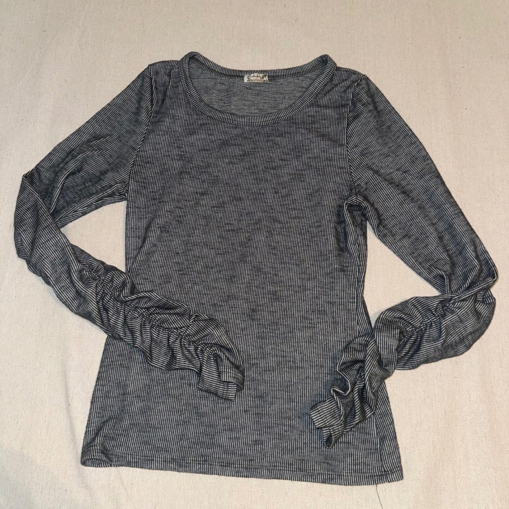 Intimately Free People "Love Shhh" Ruched Long Sleeve Top Small